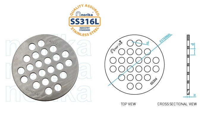 Stainless Steel 316L Round Grating